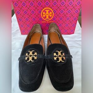 Tory Burch Black Suede Loafers